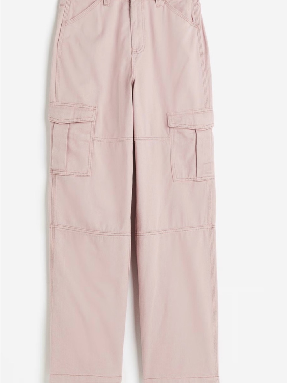 H&M Pale Pink Cargo Pants with Utility Pockets